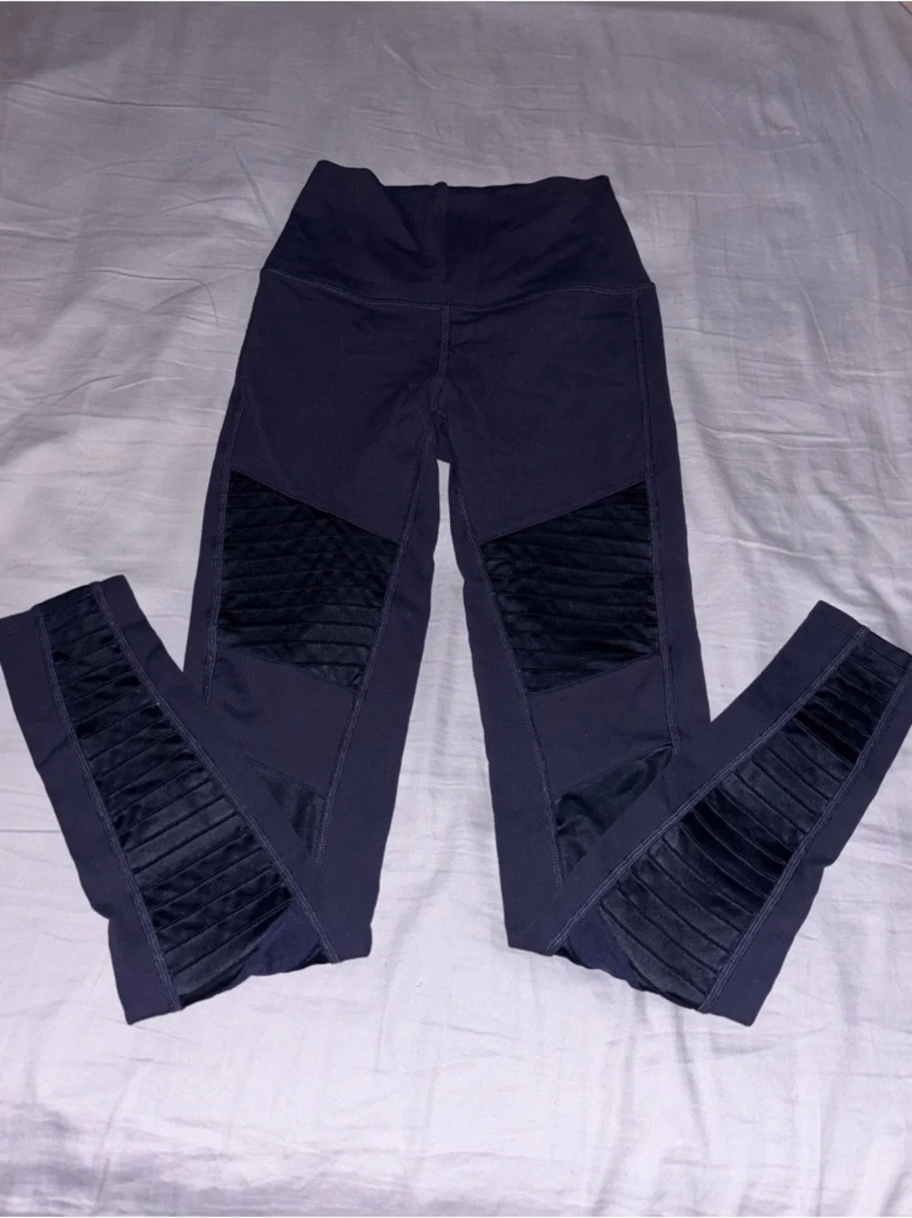 ALO Yoga Black High-Waist Moto Leggings | XS